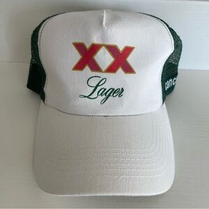 EUC | Dos Equis XX Lager Logo White and Green Cancun Trucker Hat